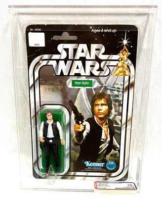 Lot 279 - Kenner Star Wars Han Solo 3 3/4" figure 12-A back MOC GRADED AFA 75 EX+/NM MOC