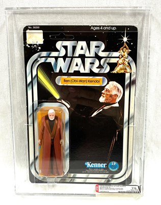 Lot 281 - Kenner Star Wars Ben (Obi-Wan) Kenobi 3 3/4" figure 12-A back SKU MOC GRADED AFA 75 MOC