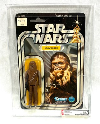 Lot 282 - Kenner Star Wars Chewbacca 3 3/4" figure 12-A back MOC GRADED AFA 80 MOC