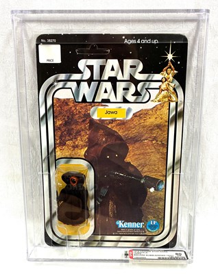 Lot 285 - Kenner Star Wars Jawa (cloth cape) 3 3/4" figure 12-A back GRADED AFA 80 RARE VARIANT
