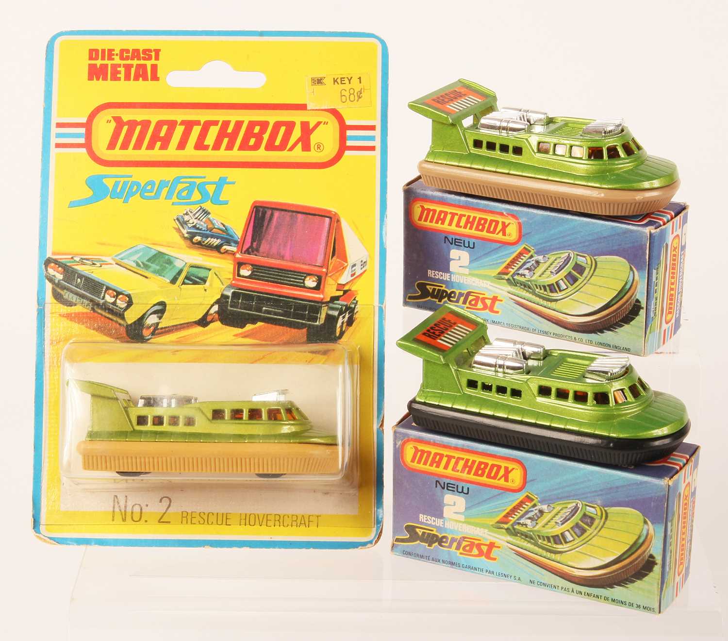 Lot 2 - Matchbox Superfast 3 x 2c Rescue Hovercraft