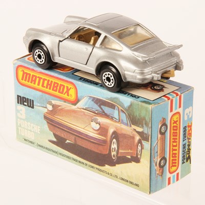 Lot 4 - Matchbox Superfast 3c Porsche 911/930 Turbo - SILVER BODY + TAN INTWERIOR + METALLIC BROWN BASE