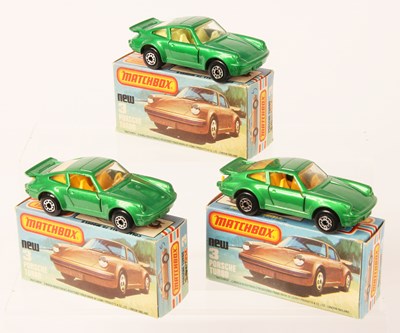 Lot 7 - Matchbox Superfast 3 x 3c Porsche 911/930 Turbo - INTERIOR & BASE VARIATIONS
