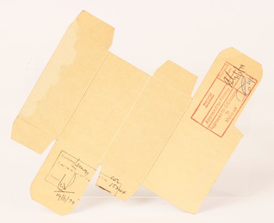 Lot 11 - Matchbox Superfast Bowater's Printers Proof Empty "New" Type L Box For 4d '57 Chevy