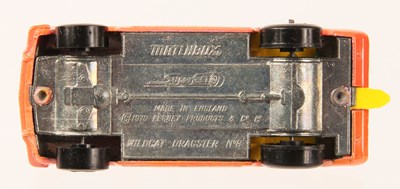 Lot 16 - Matchbox Superfast 8b Ford Mustang Wild Cat Dragster - LEMON YELLOW INTERIOR + BARE METAL BASE