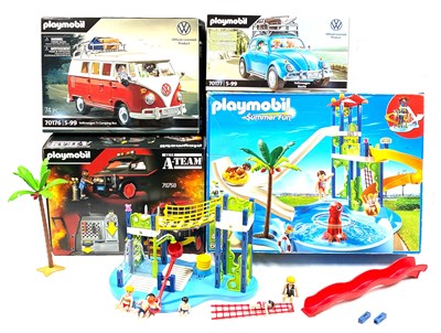 Lot 301 - Selection of Playmobil sets including The A-Team MIB