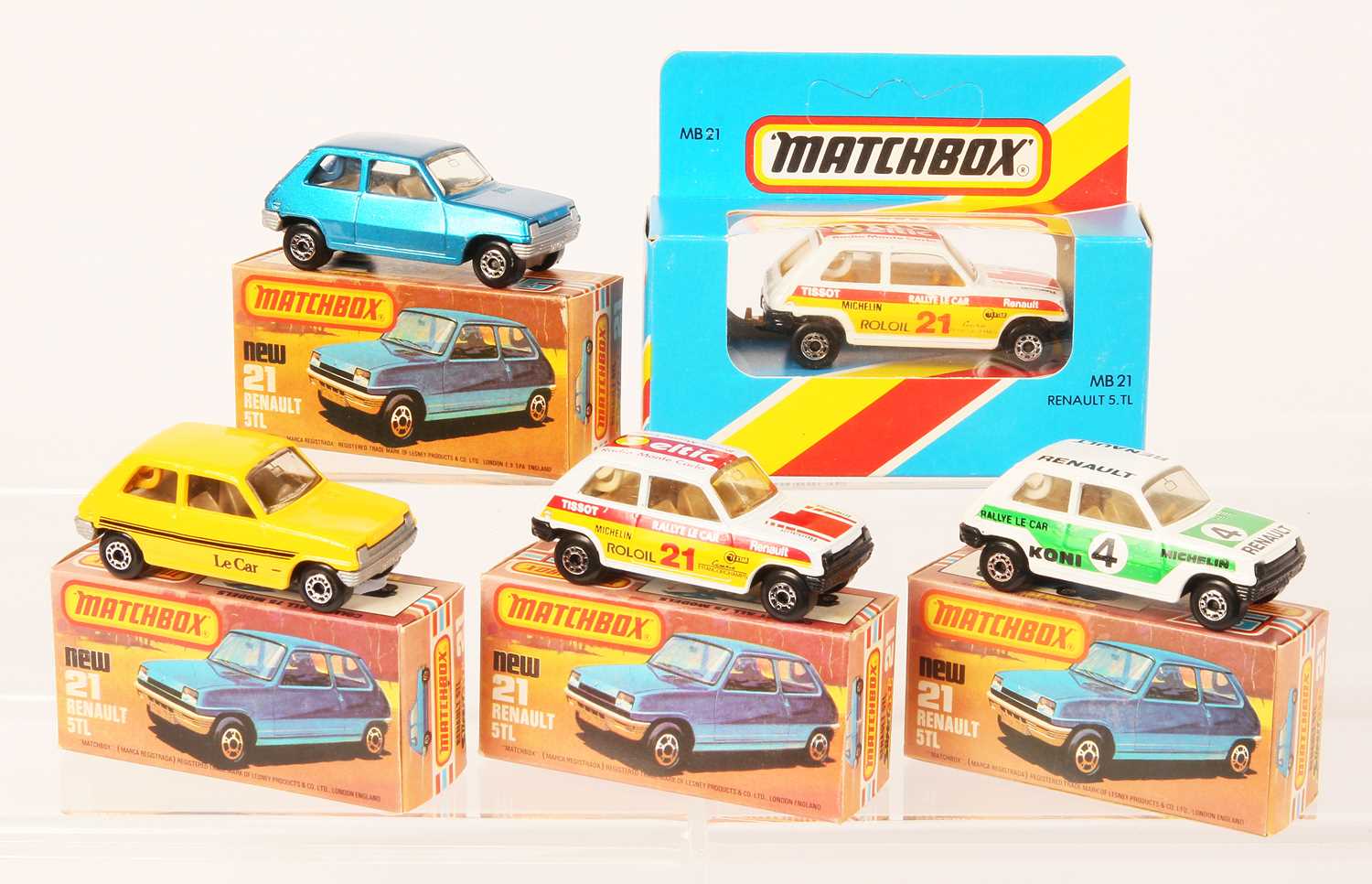 Lot 59 - Matchbox Superfast 5 x 21c Renault 5 TL