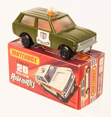 Lot 32 - Matchbox Superfast 20b Range Rover Police Patrol Twin Pack Issue RARE DOOR LABELS FROM 55a MERCURY POLICE CAR