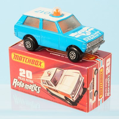 Lot 40 - Matchbox Superfast 20b Range Rover Police Patrol COUNTY SHERIFF FACTORY COLOUR TRIAL MODEL