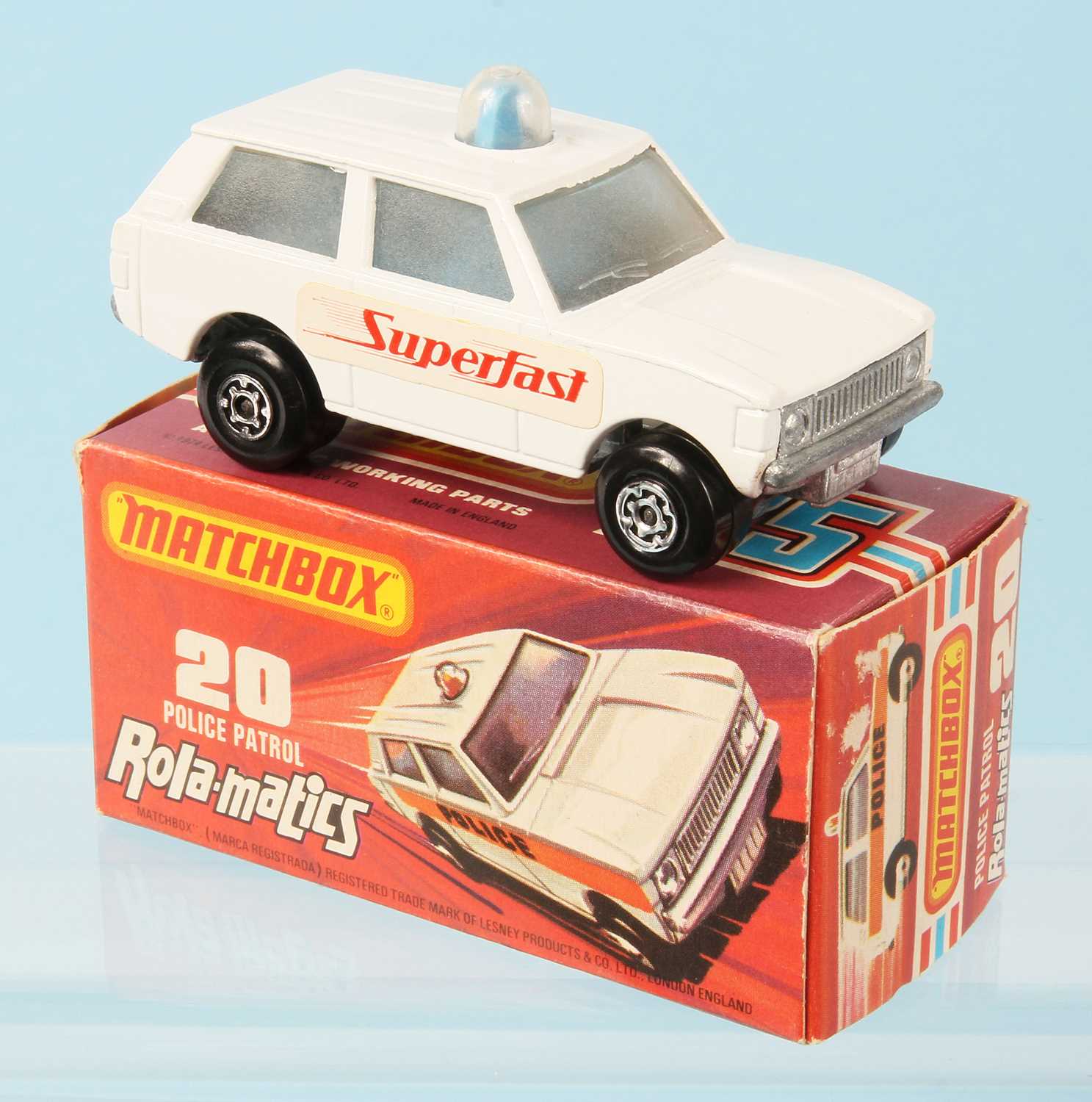 Lot 41 - Matchbox Superfast 20b Range Rover Police Patrol with Superfast label.