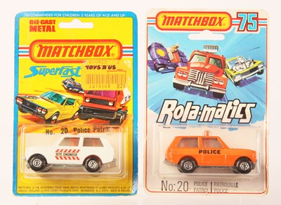Lot 45 - Matchbox Superfast 2 x 20b Range Rover Police Patrol