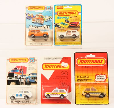 Lot 46 - Matchbox Superfast 5 x 20b Range Rover Police Patrol