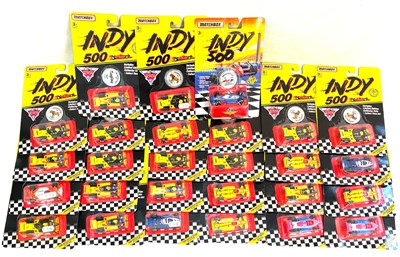 Lot 17 - Matchbox Indy 500. Group of racing cars.