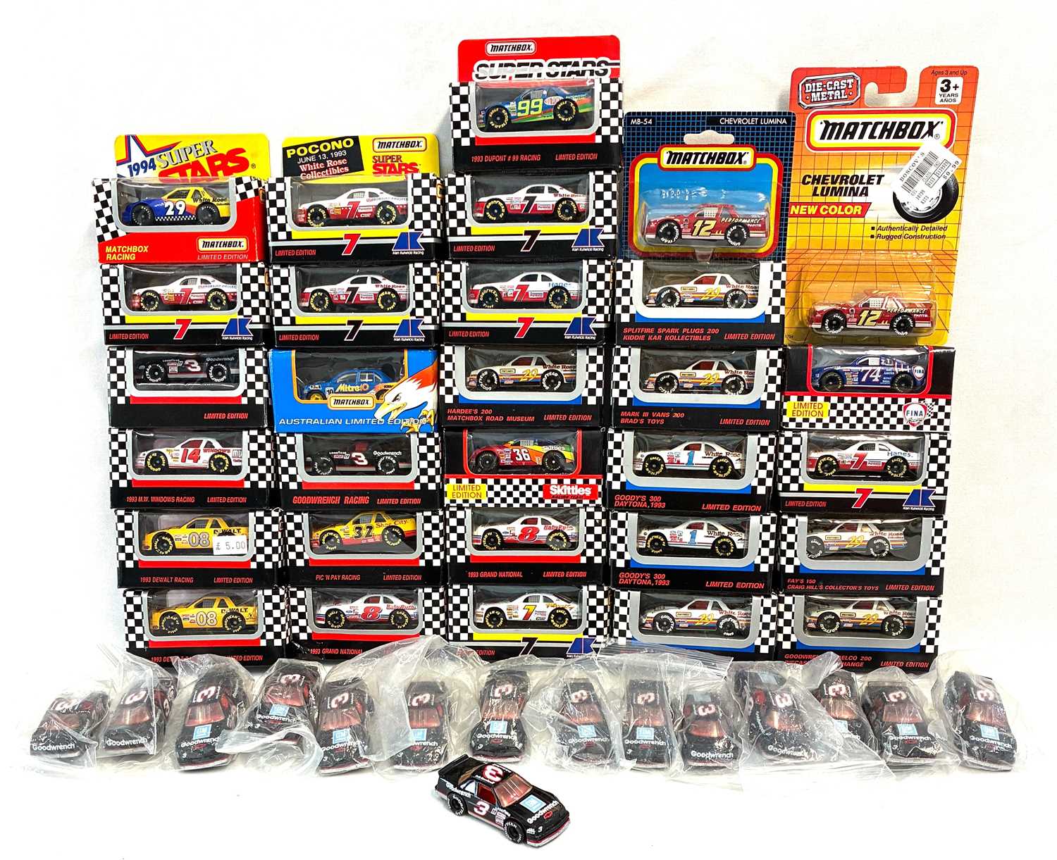 Lot 20 - Matchbox - China International. Group of Nascar cars.