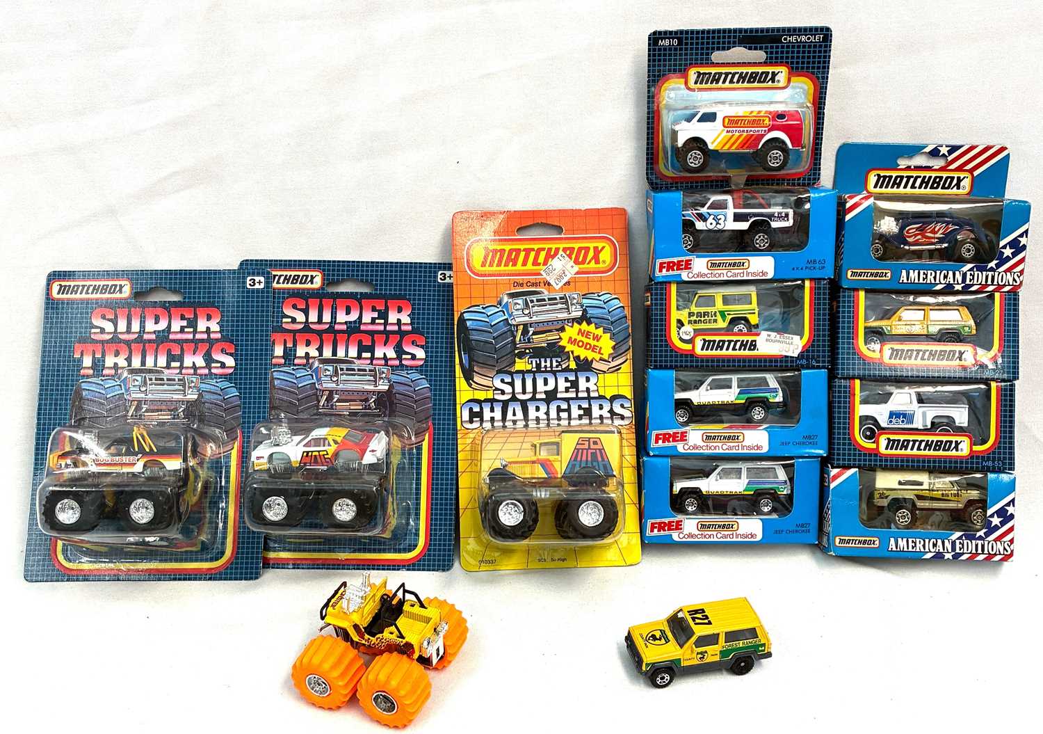 Lot 25 - Matchbox - Thailand & Macau. Group of 4x4 Vehicles & Super Trucks.