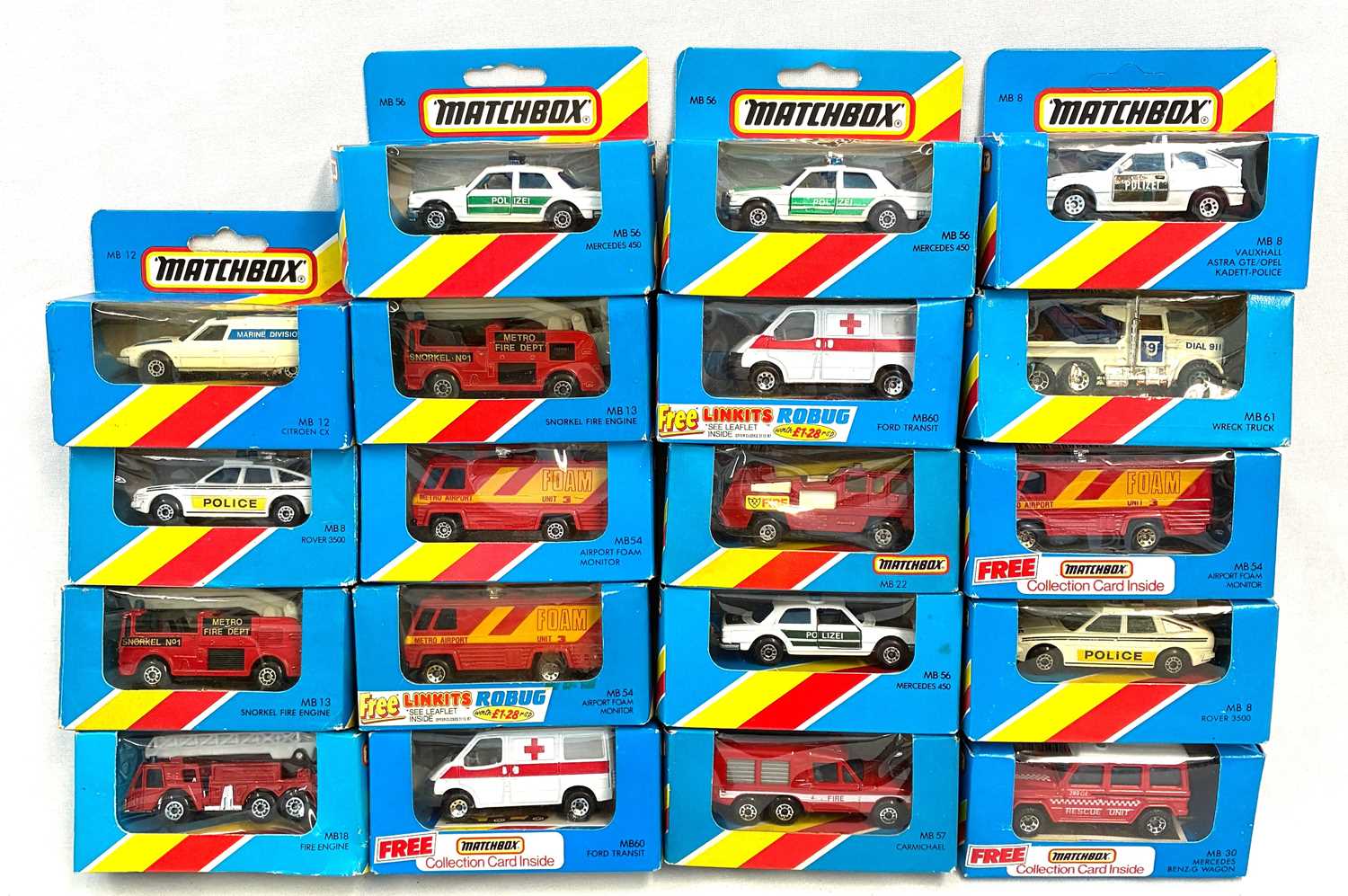 Lot 27 - Matchbox England & Macau International Superfast Emergency Vehicles.