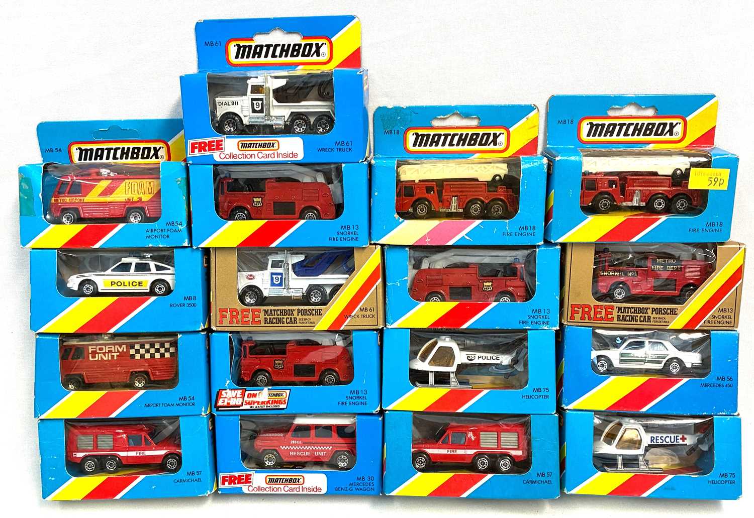 Lot 28 - Matchbox England & Macau International Superfast Emergency Vehicles.