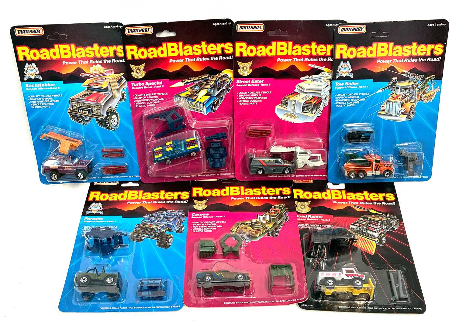Lot 69 - Matchbox Roadblasters x 7 MISP