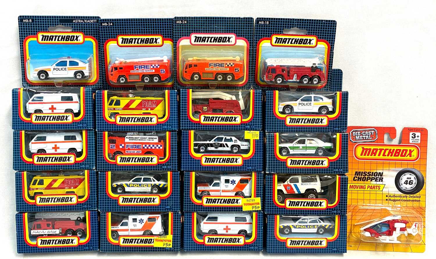 Lot 29 - Matchbox - Macau, Thailand & China International. Group Of Superfast Emergency Vehicles.