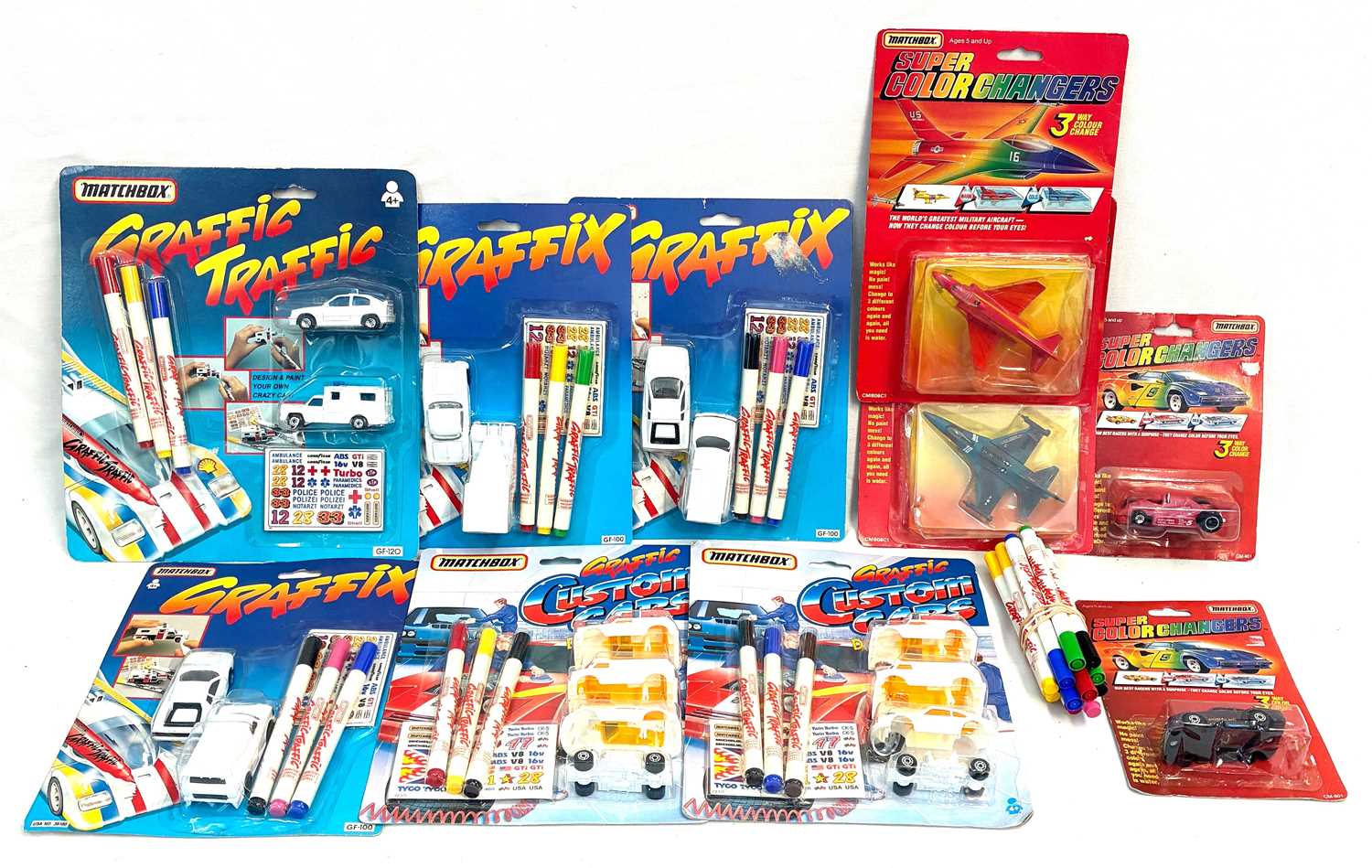 Lot 71 - Matchbox Super Color Changers, & Graffic sets x 10 MISP