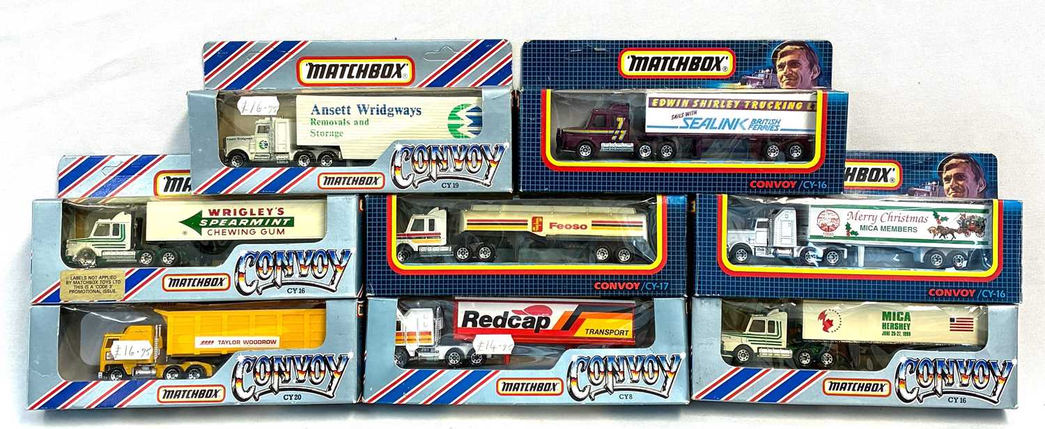 Lot 46 - Matchbox Superfast Convoy Series Group of 8x Articulated Trucks.