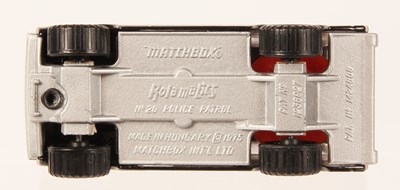 Lot 47 - Matchbox Superfast 20b Range Rover Police Patrol MADE IN HUNGARY GLOSS BLACK + GOLD TAMPO PRINT