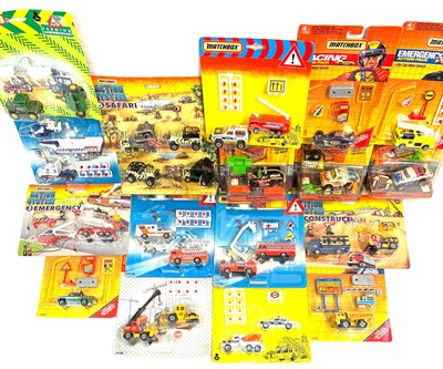 Lot 49 - Matchbox 1990's Mixed Group of Super Trucks, Emergency, Farming Sets.