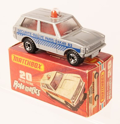 Lot 48 - Matchbox Superfast 20b Range Rover Police Patrol MADE IN HUNGARY METALLIC SILVER + BLUE TAMPO PRINT