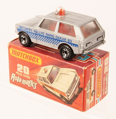 Lot 48 - Matchbox Superfast 20b Range Rover Police Patrol MADE IN HUNGARY METALLIC SILVER + BLUE TAMPO PRINT