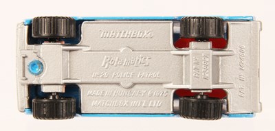 Lot 49 - Matchbox Superfast 20b Range Rover Police Patrol MADE IN HUNGARY PEARL BLUE BODY + BLACK TAMPO PRINT