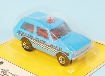 Lot 54 - Matchbox Superfast 20b Range Rover Police Patrol MADE IN HUNGARY PEARL BLUE + BLACK & WHITE TAMPO PRINT
