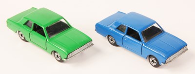 Lot 70 - Matchbox Superfast 2 x 25a Ford Cortina MADE IN BULGARIA ISSUES - GREEN & BLUE BODY VARIATIONS