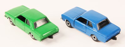 Lot 70 - Matchbox Superfast 2 x 25a Ford Cortina MADE IN BULGARIA ISSUES - GREEN & BLUE BODY VARIATIONS