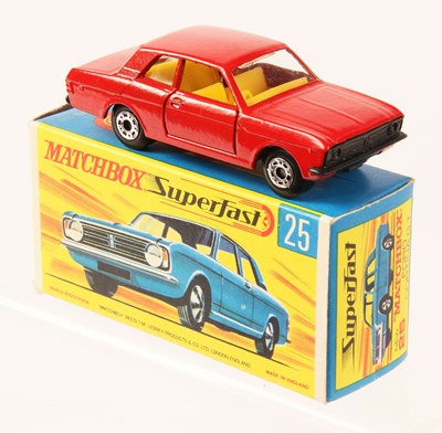 Lot 72 - Matchbox Superfast 25a Ford Cortina MADE IN BULGARIA ISSUE RED BODY + YELLOW INTERIOR