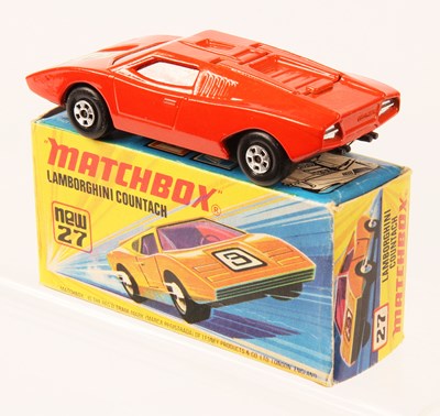 Lot 79 - Matchbox Superfast 27b Lamborghini Countach - RARE BURNT ORANGE BODY (LIGHTER SHADE) WITH RACING NUMBER 3 LABEL