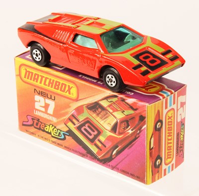Lot 87 - Matchbox Superfast 27b Lamborghini Countach Streakers Issue RARE METALLIC BROWN BASE