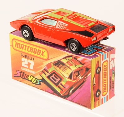 Lot 87 - Matchbox Superfast 27b Lamborghini Countach Streakers Issue RARE METALLIC BROWN BASE