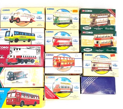Lot 87 - Corgi - Mixed Group of Buses, Trams & Commercial Vehicles.