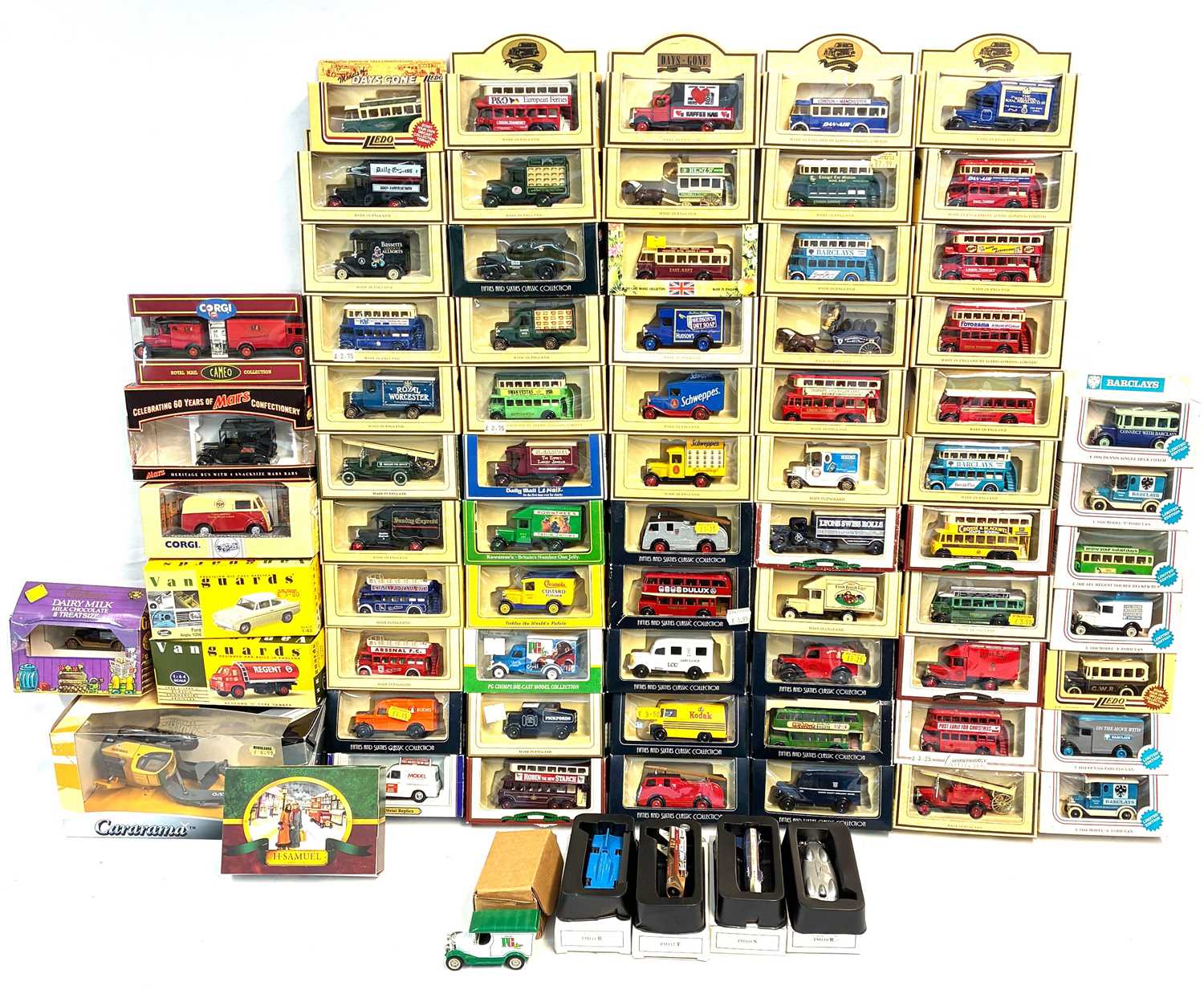 Lot 90 - Corgi, Vanguards, Lledo, Cararama. Large mixed group of vehicles.