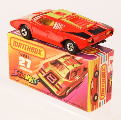 Lot 91 - Matchbox Superfast 27b Lamborghini Countach Streakers Issue RARE DARK YELLOW INTERIOR