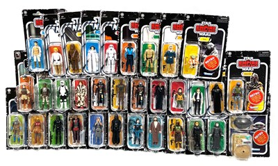 Lot 350 - Hasbro Star Wars Retro 3 3/4" figures x 33 MOSC