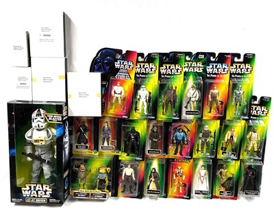 Lot 354 - Kenner Star Wars modern 3 3/4" & 12" figures x 27 MISP