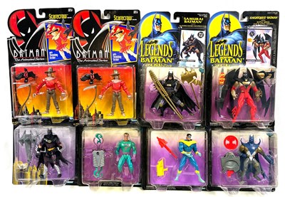 Lot 381 - Kenner Batman figures x 8 including Legends of Batman & Animated Series MISP