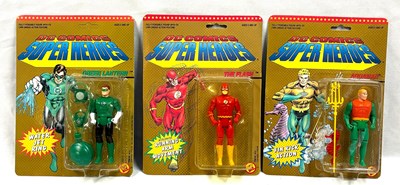 Lot 382 - Toy Biz DC Super Heroes figures x 3 Flash, Aquaman & Green Lantern MISP