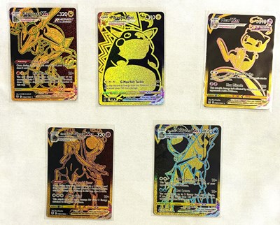 Lot 405 - Pokemon SWSH Black/Gold VMAX cards x 5