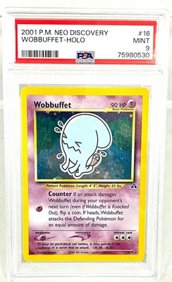 Lot 416 - Pokemon Neo Discovery Wobbuffet Holo 16/75 PSA 9