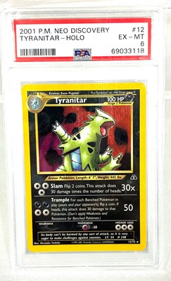 Lot 417 - Pokemon Neo Discovery Tyranitar Holo 12/75 PSA 6