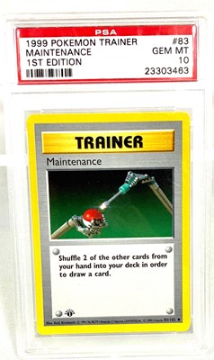 Lot 422 - Pokemon Base Set Maintenence 1st edition PSA 10