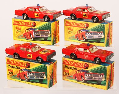 Lot 194 - Matchbox Superfast 4 x 59b Mercury Park Lane Fire Chief Car