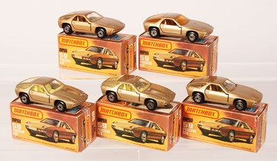 Lot 196 - Matchbox Superfast 5 x 59d Porsche 928
